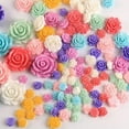 thumbnail image 5 of U8MO Craft DIY Mixed Color Flatback Resin Rose Flower Cabochon 6mm-28mm Embellishment-50pcs 10mm White Color, 5 of 9