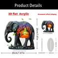 thumbnail image 2 of Elegant Acrylic Elephant Desktop Ornament Stylish Animal Figurine Home For Living Room Bedroom Desk Decoration Three Unique Designs, 2 of 4