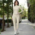 thumbnail image 6 of Women's Full Zip Active Jacket with Seamless Fit and Thumbhole Sleeves for Comfort and Style - Medium, Ivory, 6 of 7