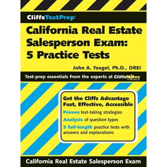 Pre-Owned Cliffstestprep California Real Estate Salesperson Exam: 5 Practice Tests