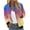 Blue, variant on Herrnalise Women's Bomber Jacket Casual Coat Zip Up Outerwear Windbreaker Floral Print Overcoat With Pockets Light Blue,XXL