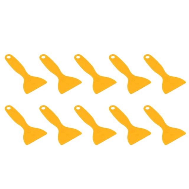 10X Vinyl Film Wrap Yellow Plastic Foils Cleaner Scraper Bubble Remover Stickers Install Tools Squeegee