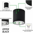thumbnail image 4 of Lámpara de techo LED de montaje en superficie Focos de techo ajustables Incluye LED intercambiables 5W 3000K Blanco cálido Ø65x70mm Downlight LED, BR-Vie Negro [Clase de eficiencia energética F], 4 of 5