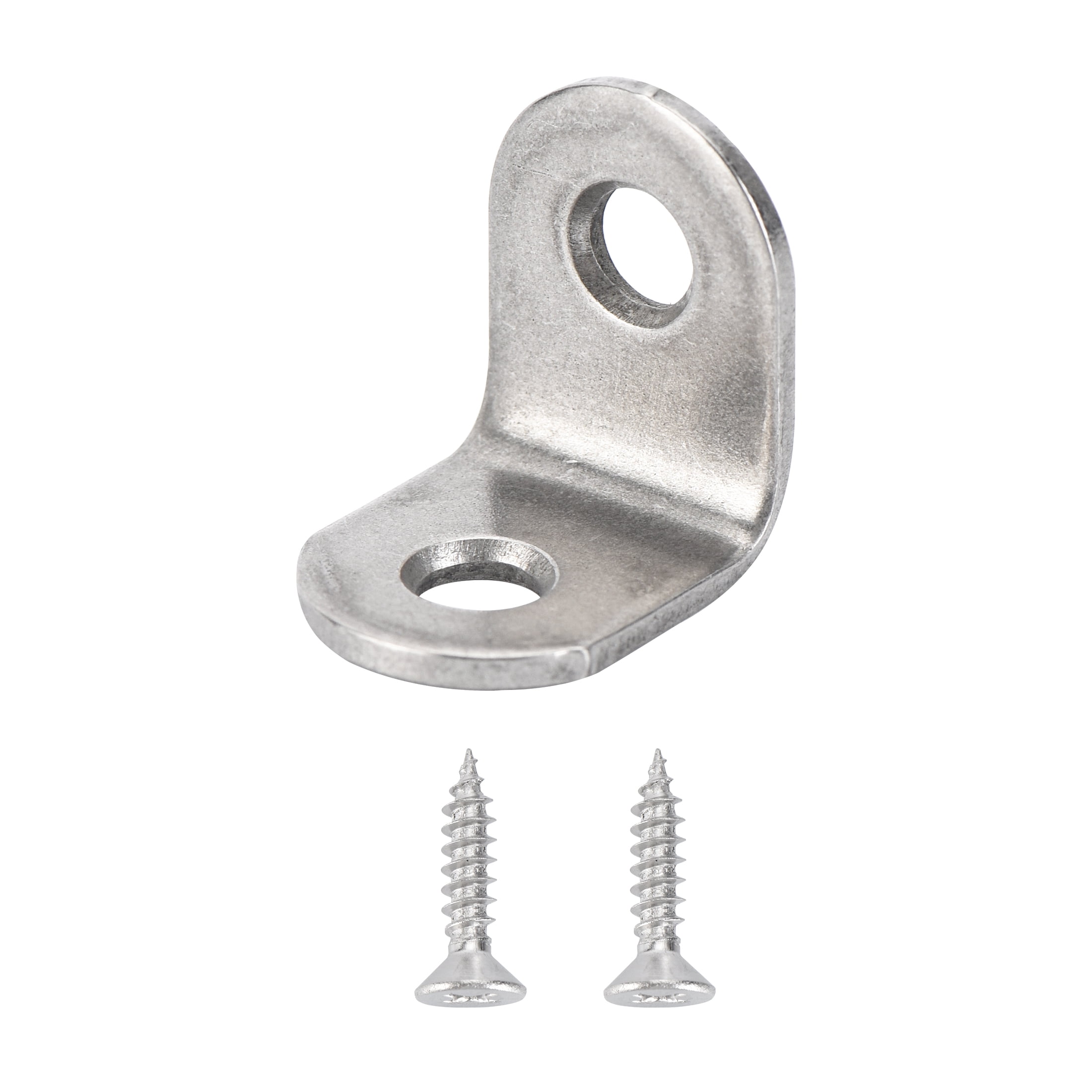 Hyper Tough 0.79 in. Stainless Steel Corner Brace for Shelves and Wood Furniture with Screws, 50 Pack