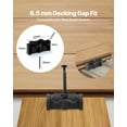 thumbnail image 3 of VEVOR 500PCS Hidden Deck Fasteners for Composite Decking Board, Universal Composite T Clips & Plastic Hidden Fasteners with Metal Screws,Polypropylene PP Clips Works with 0.26 inch Gaps, Black, 3 of 9