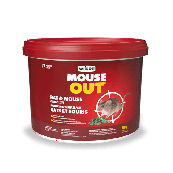 Wilson Rat & Mouse Killer Pellets – 720g Rodenticide for Indoor & Outdoor Use