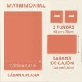 thumbnail image 3 of Juego de Sábanas Tacto Algodón Matrimonial 4 Piezas Ultra Suaves y Frescas Color Rosa Pastel Kyuden Home, 3 of 5