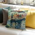 thumbnail image 3 of BANET Hopyeer Throw Pillow Covers Decor What Happens at The Lake Stays at The Lake Quote with Exciting Drift Boat Pillowcase Decor Outdoor Car Chair Cushion Cover 12x12in, 3 of 5