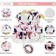 thumbnail image 5 of Dog Dress Harness and Leash Set for Small Dogs Floral Bow Tie Girl Puppy Dress Breathable Cute Princess Dog Dresses Spring Summer Pet Cat Clothes Skirt(Pink,X-Small), 5 of 6