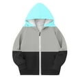 thumbnail image 3 of ZQUUVOU Children's Stripe Sweatshirts with Pocket Cotton Soft Fall Hoodie Full Zip Up Oversized Hoodies for Boys Girls Blue, 3 of 4