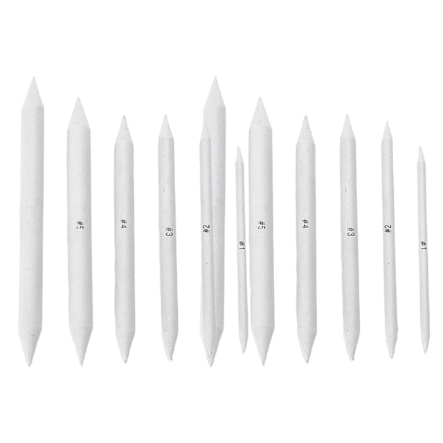 2 Sets/12PCS Blending Stumps Paper Stumps Art Drawing Stumps Set Artist Sketch Rub Drawing Tool