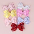 thumbnail image 4 of Paquete de 6 pinzas para el pelo con purpurina de doble capa multicolor, bonitas pinzas para el pelo para niños, niñas y mujeres, 4 of 5