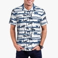 thumbnail image 1 of Balery Palm Tree Camisa Polo de Hombre con Estampado, de Manga Corta y Tejido Medio, Camisa Tipo Golf Polo-X-Large, 1 of 6