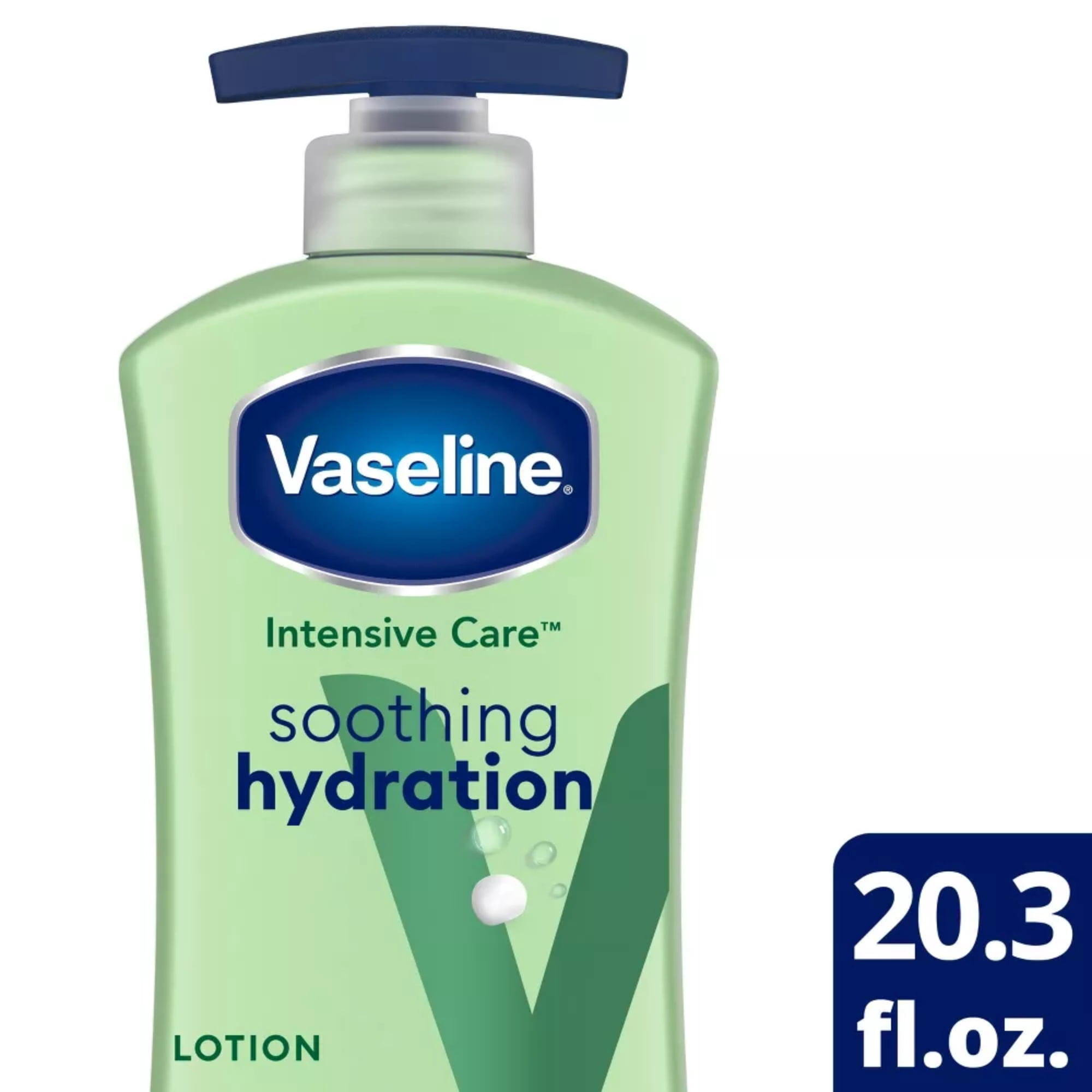Vaseline Intensive Care Soothing Hydration Non Greasy Women's Body Lotion Dry Skin, 20.3 fl oz Each, Pack of 2