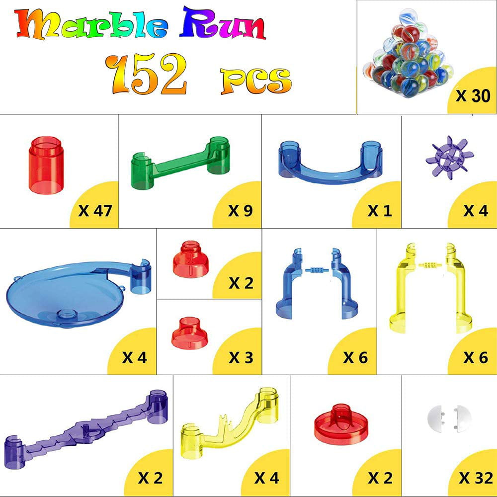 Kids Games STEM Educational Construction Toys Birthday Gifts Building Blocks for Ages 4-8 Kids Boys Girls NONAMOIS Electric Marble Run Blocks Set 