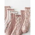 thumbnail image 2 of Zhengup Women's 6 Pairs Floral Ankle Socks Casual Breathable Crew Sock, 2 of 5