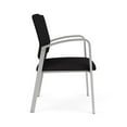 thumbnail image 2 of Pemberly Row Fauteuil d'Appoint pour Réception 18,5 Po en Acier Argenté, Noir, 2 of 5