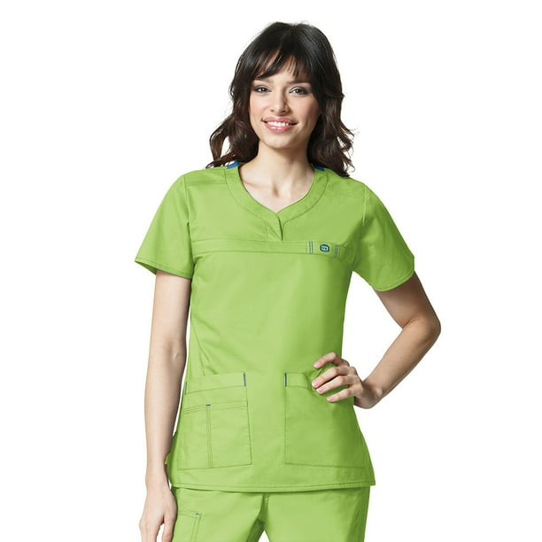 Wonderwink - wonderwink wonderflex 'patience' curved neck top scrub top - Walmart.com - Walmart.com