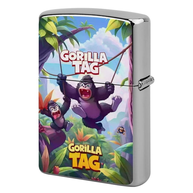 Gorilla Tag VR-theme Copper Metal Lighter Shell, Premium Replacement Refillable Lighter Case with Durable Metal Construction, Compatible with Zippo and Most Standard Lighter Models