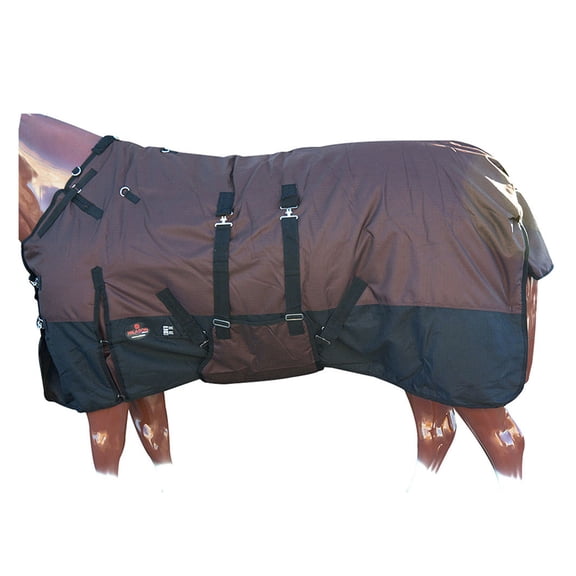 72" Hilason 1200D Winter Waterproof Turnout Horse Blanket Belly Wrap Brown