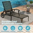 thumbnail image 4 of Mondawe Cast Aluminum Recliner Chair with Beige Cushion, 4 of 7