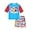Red/White and Blue Stripes, variant on Nickelodeon Paw Patrol Boys Rash Guard Set - 2 Piece Chase Marshall UPF50+ Swim Shirt & Swim Trunks (2T-7)