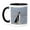 Black/White, variant on 3drose, Magellanic Penguin on Beach Leaving the Ocean. Falkland Islands, 11oz Two-tone Red Mug