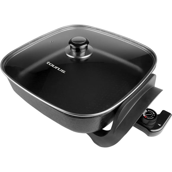 Sartén Eléctrico Taurus ODISE/O con tapa de vidrio recubrimiento antiadherente 30 cm 2,5 litros