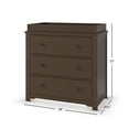 thumbnail image 4 of Child Craft Harmony 38" Interlocking 3-Drawer Dresser with Changing Table Topper, Anti-Tip Kit, Brushed Truffle, 4 of 7