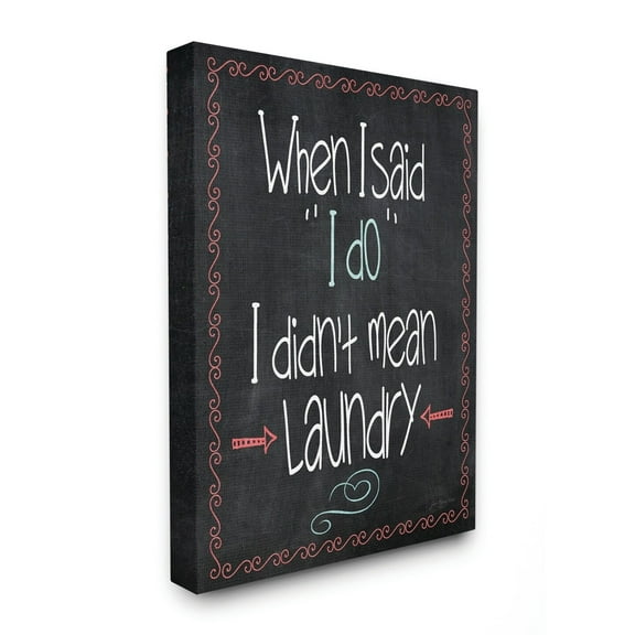 Stupell IndustriesI Do Laundry Chalkboard Bathroom Canvas Wall Art by Jo Moulton