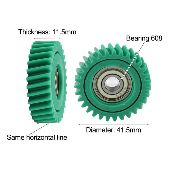 36-Tooth Helical Gear High-Temperature Resistant Metal Nylon Mixed Gear