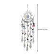 thumbnail image 3 of Silver Crystal Sun Catcher with Sun and Moon Design and Hanging Star Prisms, 1-Piece, Silver Finish, for Living Room Window Decoration, 3 of 6