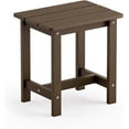 thumbnail image 1 of Table d'Appoint Extérieur, Petite Table Extérieure en HDPE, Petite Table Résistante aux Intempéries pour Patio, Terrasse, Véranda, Brun Foncé, Usage Intérieur/extérieur, 1 of 7