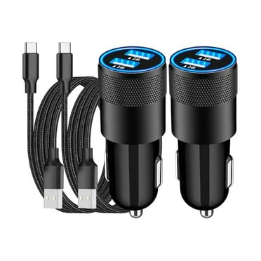 [Apple MFi Certified] iPhone 16 Fast Car Charger, 2Pack 4.8A USB Car Power Cigarette Lighter USB-C Car Carplay Charger with Type-C Braided Cable for iPhone 16 Pro/16 Pro Max/15/15 Pro/iPad