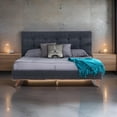 thumbnail image 7 of Adia Platform King Bed, Dark Gray Button Tufted Polyester Upholstery, 7 of 7