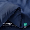 thumbnail image 5 of Sleep Zone 85gsm Luxury Plush Solid Microfiber Comforter Set, All Season Ultra Soft Bedding, Twin/Twin-XL Navy Blue, 5 of 10