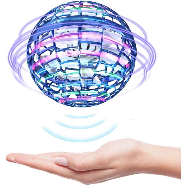 Flying Ball Flying Toy, Mini Drone Niños Rotación de 360 ° con Luces LED Brillantes, Drone Interior Exterior Niños Juguetes Regalos para Niños Niños y Niñas