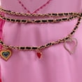 thumbnail image 5 of KAWELL Pink Costume for Girls Halloween Kids Princess Rise Red Pink Heart Dress with Wig Clothes Outfit, 5 of 8
