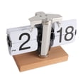 thumbnail image 1 of Flip Clock, Retro Vintage Flip Desk Clock, 12 Hours Large Number Auto Flip Desk Table Clock, Battery Powered Mechanical Clock for  Decoration, 1 of 8