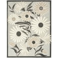 thumbnail image 3 of HomeRoots 505634 8 x 11 ft. Floral Stain Resistant Non Skid Rectangle Area Rug, Beige, 3 of 5