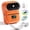 Orange-1 Printer + 1 Roll Label, variant on M110 Label Maker Machine- With 3 For Business Labeling Barcode Office Cable Retail Fonts Choose Icons Templates Pink