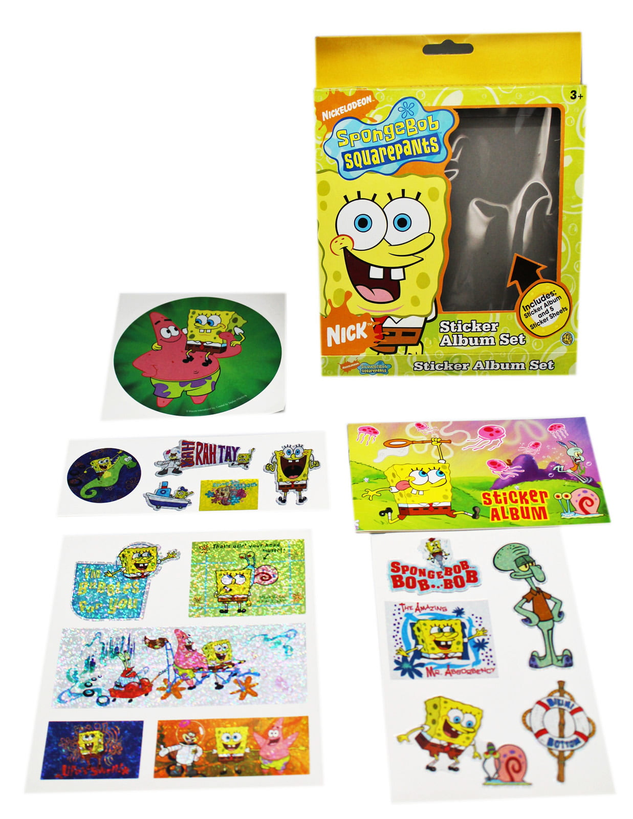 Nickelodeon SpongeBob SquarePants 300 Sticker Book Ages 3 Fun Stickers 8 Pages 