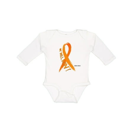 

Inktastic We Will Win Against Leukemia Ribbon Boys or Girls Long Sleeve Baby Bodysuit