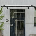 thumbnail image 3 of ToppiJoy Triangular Structure Front Door Drainage Awning Canopy Shelter Patio Window Rain Roof Sun Shade Cover Hold up 50kg(Black+Clear), 3 of 22