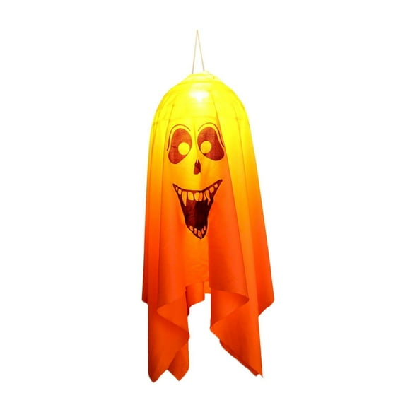 witspace Halloween Hanging Ghost Lights,White Fabric Lantern,Halloween Ghost Lantern,Outdoor Ghost Lantern LED Hanging Decor,White Flying Ghost,Garden Hangings Ornaments (17.7IN)