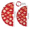 thumbnail image 5 of Yayeee Christmas Tree Skirt 47 inches for Xmas Tree Holiday Party Decoration, Orange Christmas Ornaments Pattern, 5 of 6
