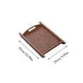 thumbnail image 3 of Miwamany Large Wooden Tray Platter with Handles, Rectangular Solid Wood Serving Board for Snacks Fruit, Decorative Organizer for Living Room Coffee Table Tea Room, 3 of 7