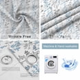 thumbnail image 4 of Light Blue Grey Botanical Blackout Curtains for Bedroom/Living Room, Thermal Insulated Kitchen Curtains, Spring Floral Summer Farmhouse Grommet Darkening Window Treatment Drapes 27.5"x39"x2, 4 of 8