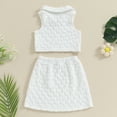 thumbnail image 3 of Bagilaanoe 2Pcs Little Girls Summer Clothes Toddler Sleeveless Tank Tops + A-line Skirt 18M 24M 3T 4T 5T 6T Kids Casual Skirt Set, 3 of 7