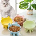 thumbnail image 4 of ruzhgo Mangeoire pour Animaux Bol Alimentaire Mignon Mode Protection du Cou Conteneur d'Eau Potable Lavable Réutilisable Jaune Jaune, 4 of 6